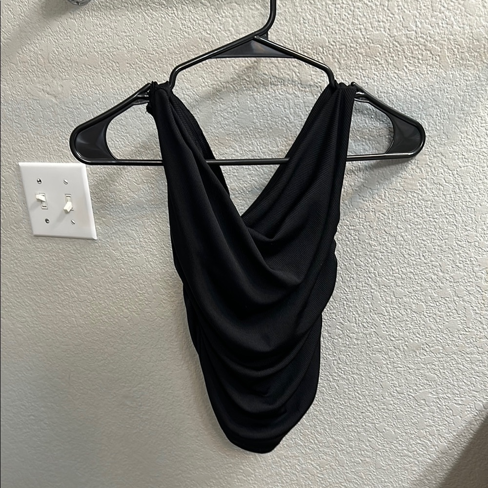 Elegant Black Draped Top